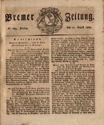 Bremer Zeitung Freitag 11. August 1820