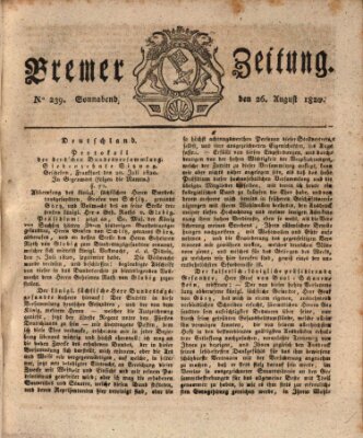 Bremer Zeitung Samstag 26. August 1820