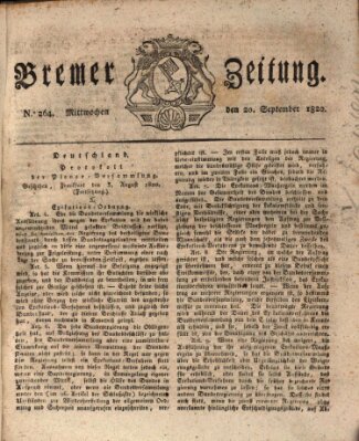 Bremer Zeitung Mittwoch 20. September 1820