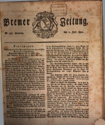 Bremer Zeitung Sonntag 1. Juli 1821