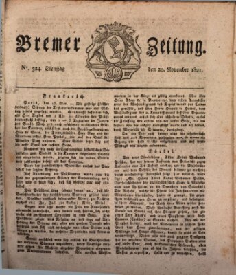 Bremer Zeitung Dienstag 20. November 1821