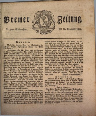 Bremer Zeitung Mittwoch 12. Dezember 1821