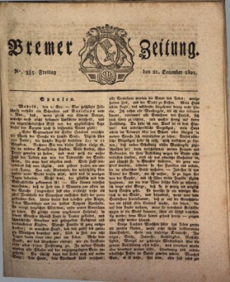 Bremer Zeitung Freitag 21. Dezember 1821