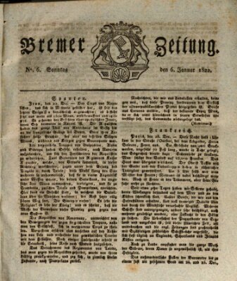 Bremer Zeitung Sonntag 6. Januar 1822