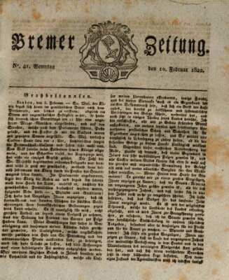 Bremer Zeitung Sonntag 10. Februar 1822