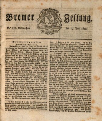 Bremer Zeitung Mittwoch 19. Juni 1822