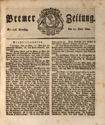 Bremer Zeitung Dienstag 25. Juni 1822