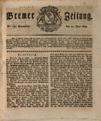 Bremer Zeitung Samstag 29. Juni 1822