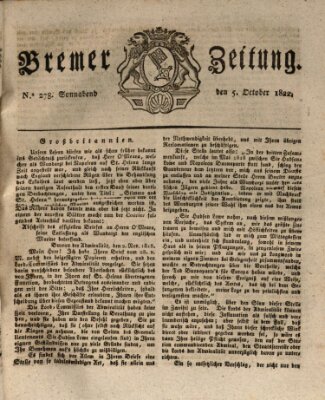 Bremer Zeitung Samstag 5. Oktober 1822