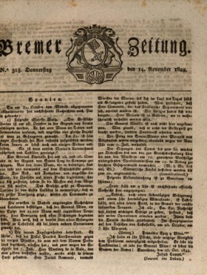 Bremer Zeitung Donnerstag 14. November 1822