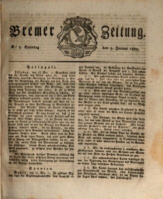 Bremer Zeitung Sonntag 5. Januar 1823