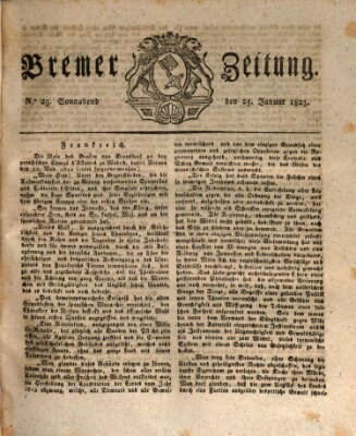 Bremer Zeitung Samstag 25. Januar 1823