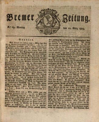 Bremer Zeitung Montag 10. März 1823