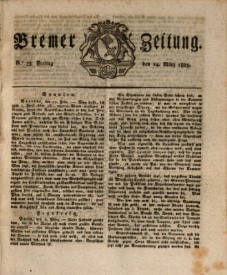Bremer Zeitung Freitag 14. März 1823