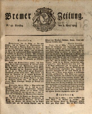 Bremer Zeitung Dienstag 8. April 1823