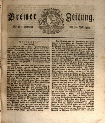 Bremer Zeitung Sonntag 20. Juli 1823