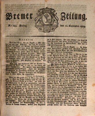 Bremer Zeitung Freitag 12. September 1823