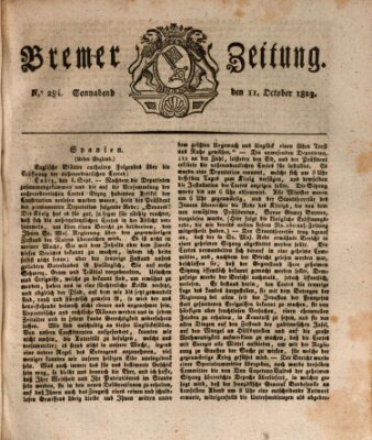 Bremer Zeitung Samstag 11. Oktober 1823
