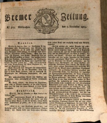 Bremer Zeitung Mittwoch 5. November 1823