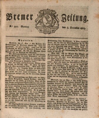 Bremer Zeitung Montag 8. Dezember 1823