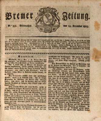Bremer Zeitung Mittwoch 24. Dezember 1823