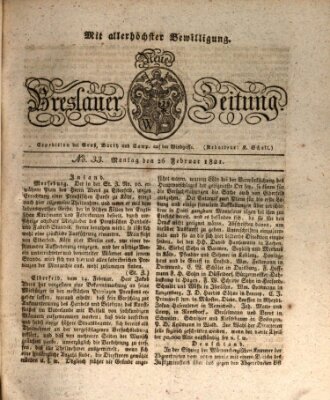 Neue Breslauer Zeitung Montag 26. Februar 1821