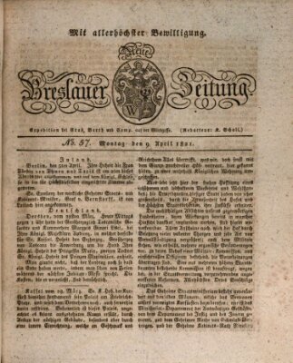 Neue Breslauer Zeitung Montag 9. April 1821