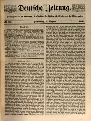 Deutsche Zeitung 〈Frankfurt, Main〉 Samstag 7. August 1847