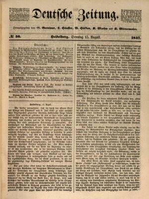 Deutsche Zeitung 〈Frankfurt, Main〉 Sonntag 15. August 1847