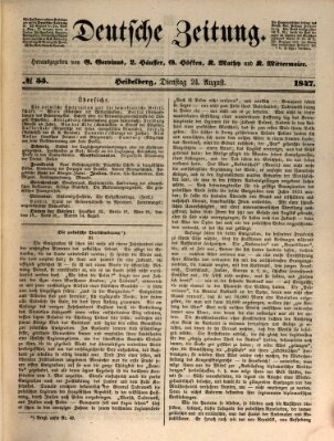 Deutsche Zeitung 〈Frankfurt, Main〉 Dienstag 24. August 1847