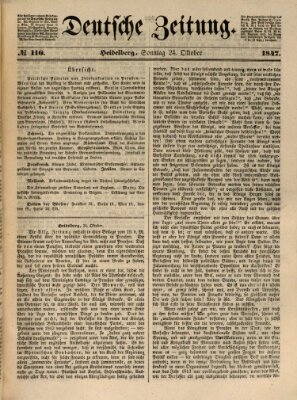 Deutsche Zeitung 〈Frankfurt, Main〉 Sonntag 24. Oktober 1847