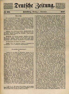 Deutsche Zeitung 〈Frankfurt, Main〉 Montag 1. November 1847