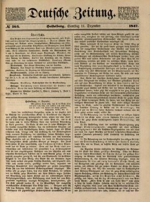 Deutsche Zeitung 〈Frankfurt, Main〉 Samstag 11. Dezember 1847