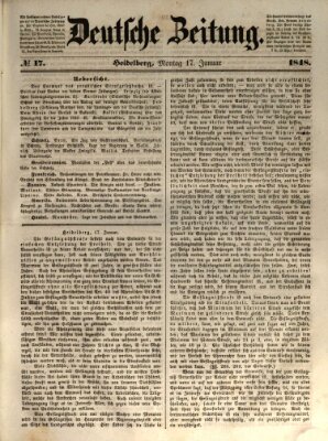 Deutsche Zeitung 〈Frankfurt, Main〉 Montag 17. Januar 1848