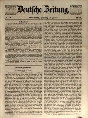 Deutsche Zeitung 〈Frankfurt, Main〉 Dienstag 18. Januar 1848