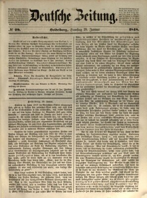 Deutsche Zeitung 〈Frankfurt, Main〉 Samstag 29. Januar 1848