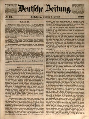 Deutsche Zeitung 〈Frankfurt, Main〉 Dienstag 1. Februar 1848