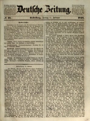 Deutsche Zeitung 〈Frankfurt, Main〉 Freitag 11. Februar 1848