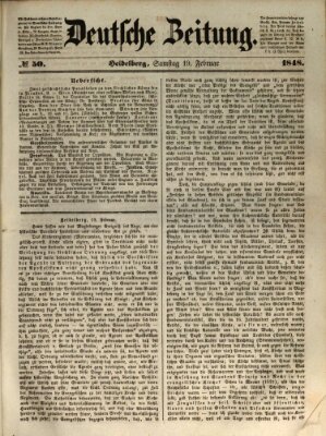 Deutsche Zeitung 〈Frankfurt, Main〉 Samstag 19. Februar 1848