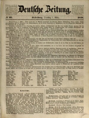 Deutsche Zeitung 〈Frankfurt, Main〉 Dienstag 7. März 1848