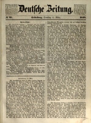 Deutsche Zeitung 〈Frankfurt, Main〉 Samstag 11. März 1848