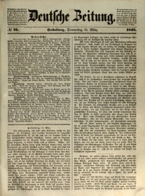 Deutsche Zeitung 〈Frankfurt, Main〉 Donnerstag 16. März 1848