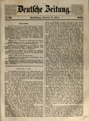 Deutsche Zeitung 〈Frankfurt, Main〉 Mittwoch 29. März 1848