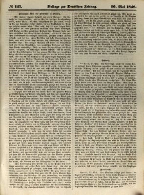Deutsche Zeitung 〈Frankfurt, Main〉 Freitag 26. Mai 1848