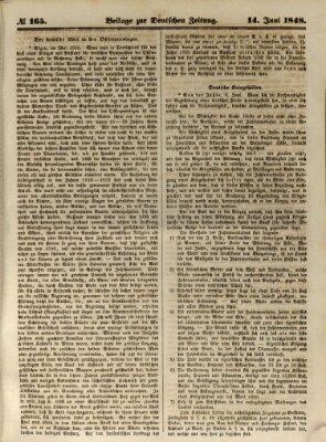 Deutsche Zeitung 〈Frankfurt, Main〉 Mittwoch 14. Juni 1848
