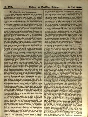 Deutsche Zeitung 〈Frankfurt, Main〉 Donnerstag 6. Juli 1848