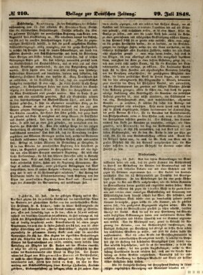 Deutsche Zeitung 〈Frankfurt, Main〉 Samstag 29. Juli 1848