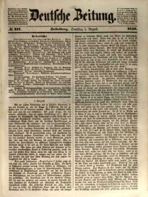 Deutsche Zeitung 〈Frankfurt, Main〉 Samstag 5. August 1848
