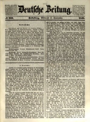 Deutsche Zeitung 〈Frankfurt, Main〉 Mittwoch 13. September 1848