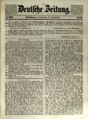 Deutsche Zeitung 〈Frankfurt, Main〉 Donnerstag 28. September 1848
